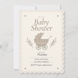 Invitación Personalizable Baby Stroller