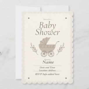 Invitación Personalizable Baby Stroller
