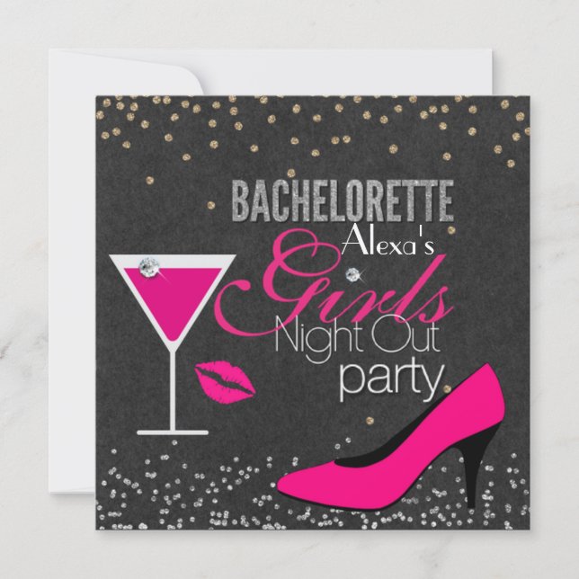 INVITACIÓN PERSONALIZABLE BACHELORETTE PARTY INVITATION (Anverso)
