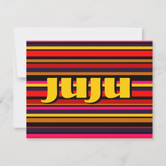 Invitación Personalizable Banda multicolor (Anverso)