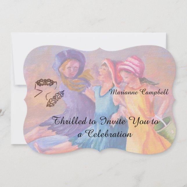 INVITACIÓN PERSONALIZABLE BEACH GIRLFRIENDS (Anverso)