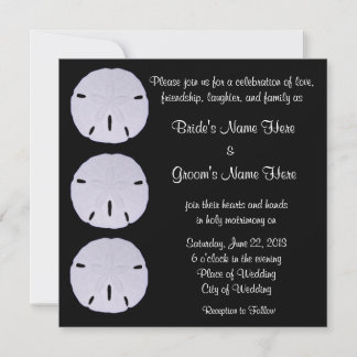 Invitación Personalizable blanco y negro del dólar arena Boda