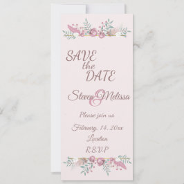 Invitación Personalizable Boda de Boho Rosa