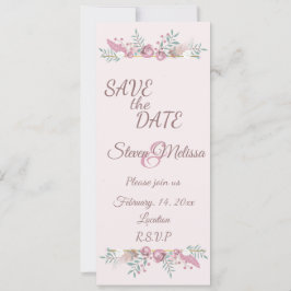 Invitación Personalizable Boda de Boho Rosa