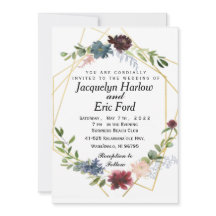 Personalizable Borgoña Bebé Boda de Flor Azul