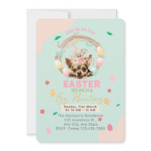 Personalizable Cute Chihuahua Bunny Easter