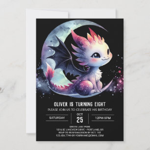Invitación Personalizable de cumpleaños de Dragon Artisan