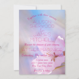 Invitación Personalizable de floración de cerezo de invitació