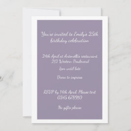 Invitación personalizable de foto gris pizarra