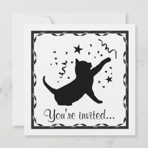 Invitación Personalizable de gatos de cumpleaños