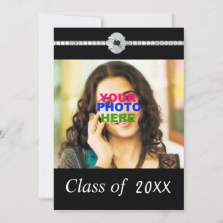 Invitación Personalizable de graduación de joyas de diamantes