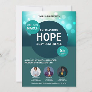 Invitación Personalizable de la conferencia de la iglesia Dis