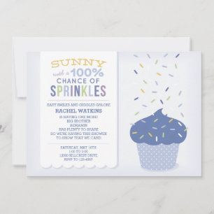 Invitación personalizable de Sprinkle de Cupcake A