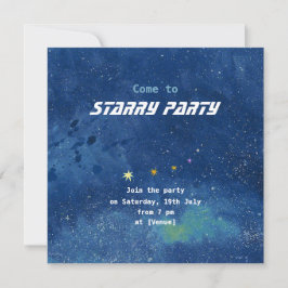 Invitación Personalizable del Ilustracion Starry Sky