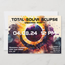Invitación Personalizable Fiesta de visualización de eclipse 