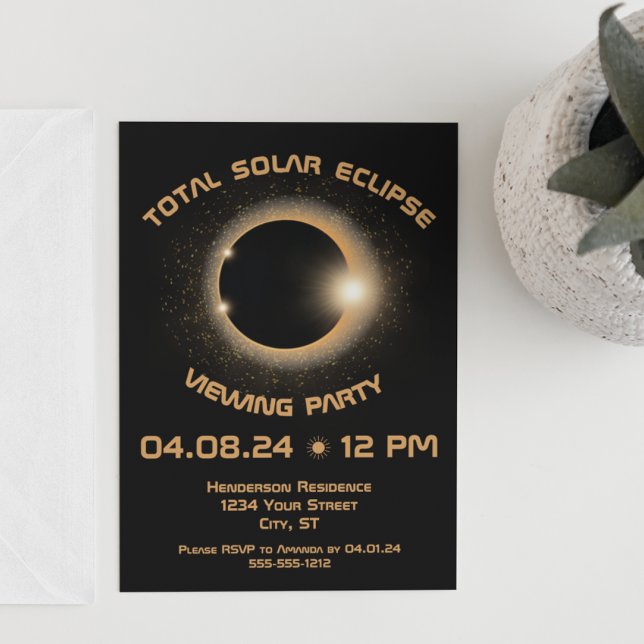 Invitación Personalizable Fiesta de visualización de eclipse  (Subido por el creador)