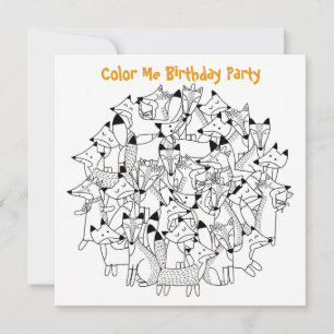 Invitación *~* Personalizable FOXY FOXS ME COLORA Cumpleaños
