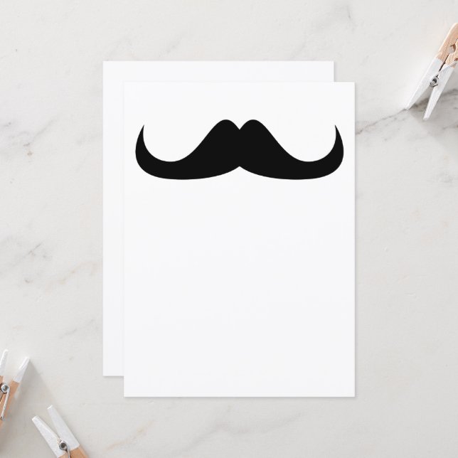 Invitación Personalizable Guay Black Handlebar bigote Invite (Anverso/Reverso In Situ)