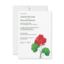 Personalizable inmaduro Geranium Floral Boda