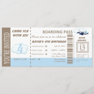 Invitación Personalizable invitado de vuelo de cumpleaños