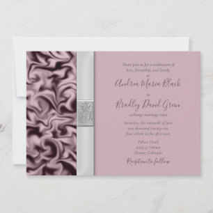 Invitación Personalizable Mauve Eggplant Boda púrpura