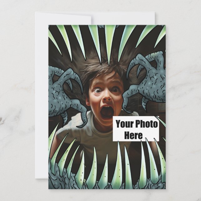 Invitación Personalizable Monster Mouth (Anverso)