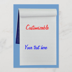 Invitación Personalizable Notas para portátiles