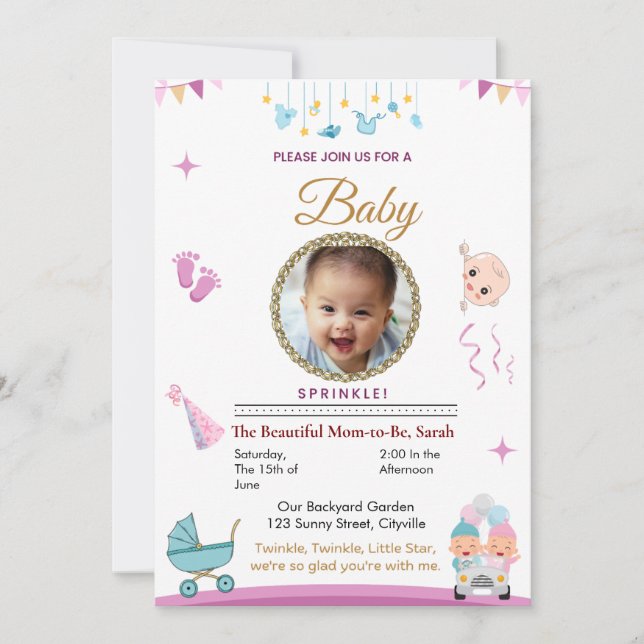 Invitación Personalizable para Celebración de Cump (Anverso)