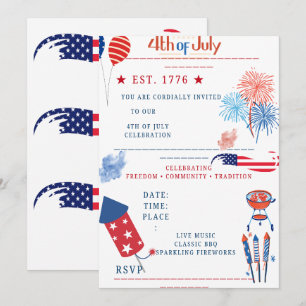 Invitación personalizable para el Día de la Indepe