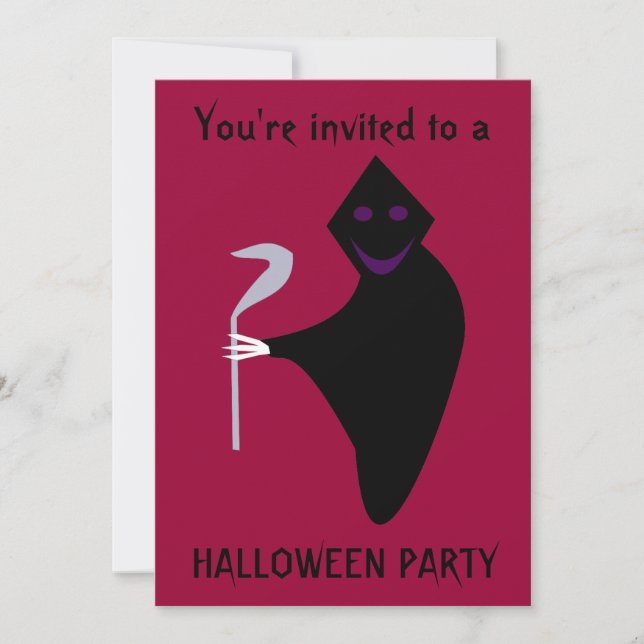 Invitación personalizable para fiesta de Halloween (Anverso)