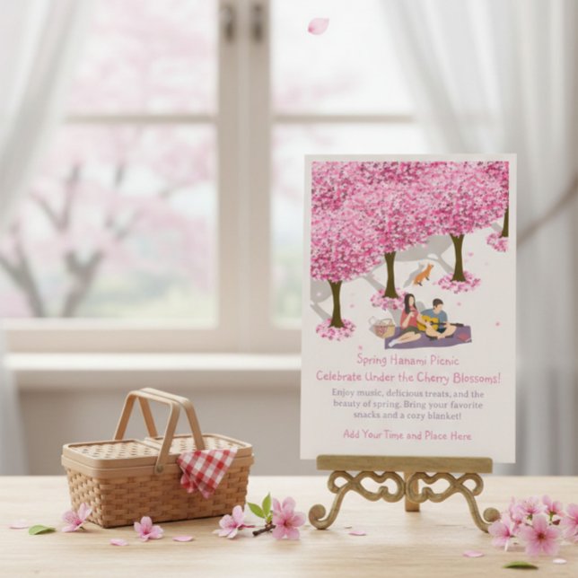 Invitación Personalizable Primavera Hanami Picnic (Subido por el creador)