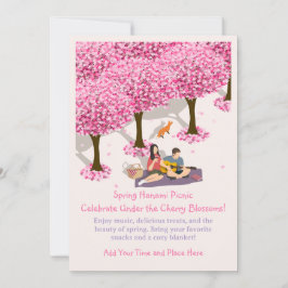Invitación Personalizable Primavera Hanami Picnic