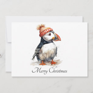 Invitación personalizable Puffin de navidades