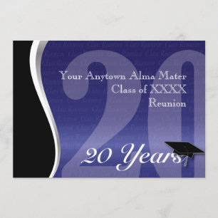 Invitación Personalizable reunión de antiguos alumnos de 20