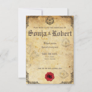 Invitación Personalizable Roleplay Gamer Fantasy Boda