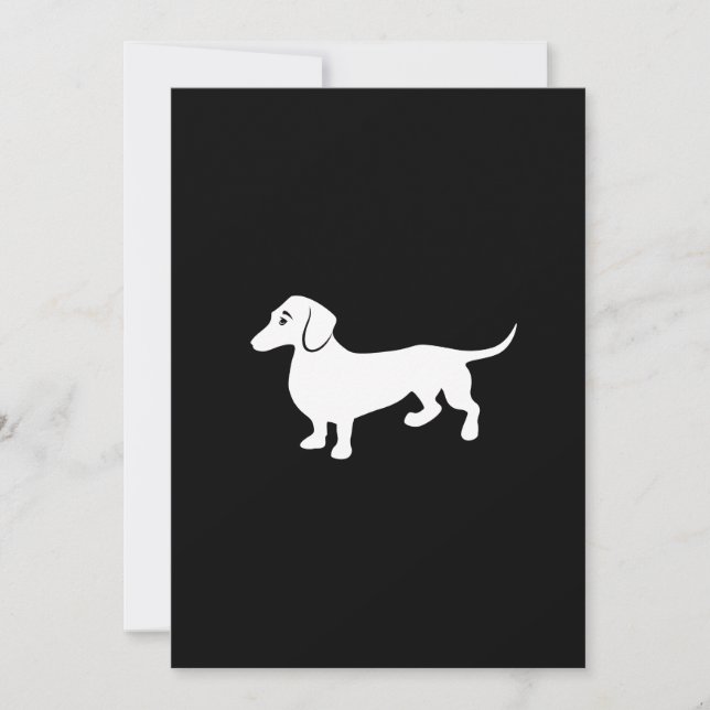 Invitación Personalizable simple de Dachshund (Anverso)