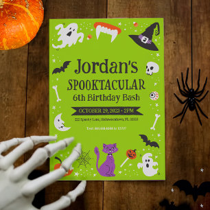 Invitación Personalizable Spooktacular Cumpleaños Bash