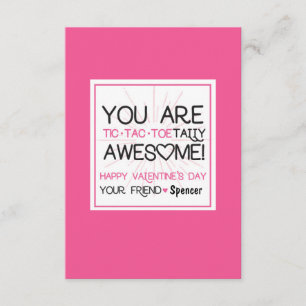 Invitación Personalizable Tic Tac Toe Valentine