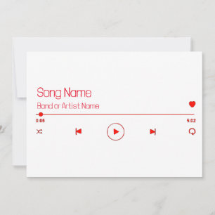 Invitación Personalizable tu música favorita