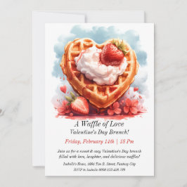 Invitación Personalizable Un gofre de amor - Día de San Valen