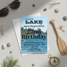 Personalizable Vamos al cumpleaños del lago