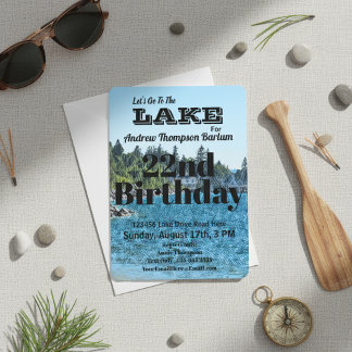 Invitación Personalizable Vamos al cumpleaños del lago