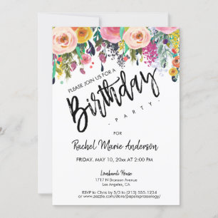 Invitación Personalización de la fiesta de cumpleaños con gui