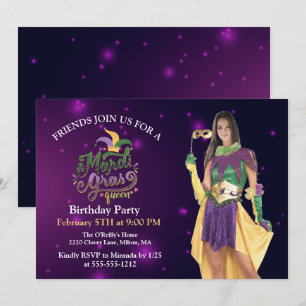 Invitación Personalización de mascaradas de fotografía máscar