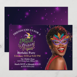 Invitación Personalización de mascaradas de fotografía máscar