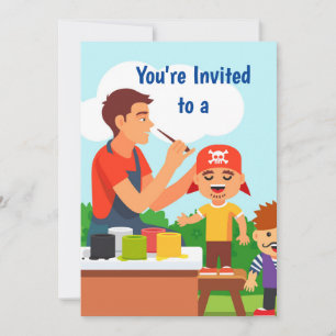 Invitación Personalización de nombres de cara pintura/ fiesta