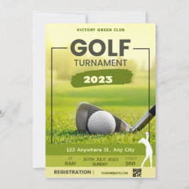 Invitación Personalización del Torneo de Golf
