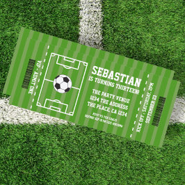 Invitación Personalización del vale de Novedad de fútbol