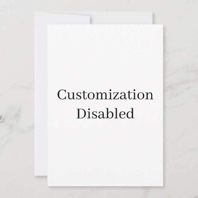 Invitación personalización deshabilitada (Anverso)