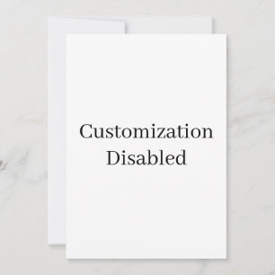 Invitación personalización deshabilitada